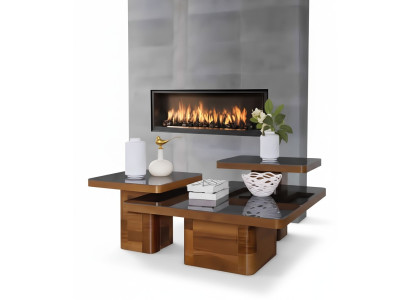 Woonkamer houten tafel set salontafel tafel meubels hout glas set salontafels