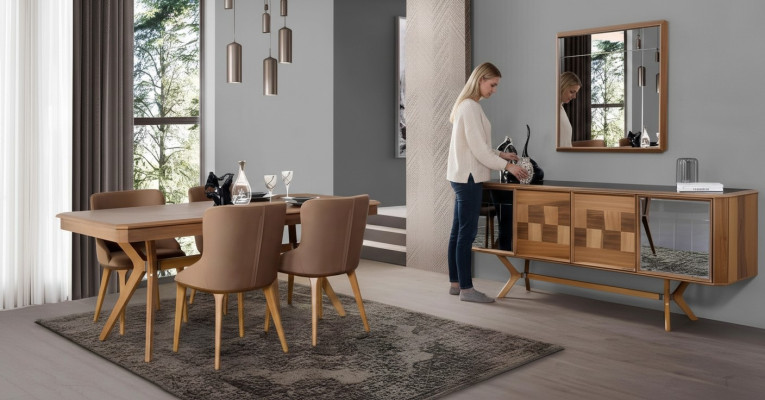 Eetkamer set Tafel 6x Armstoel Stoelen Luxe Eetgroep Set Nieuw Compleet