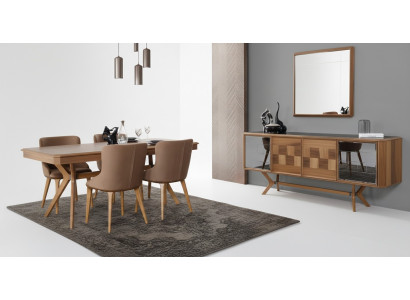 Eetkamer set Tafel 6x Armstoel Stoelen Luxe Eetgroep Set Nieuw Compleet