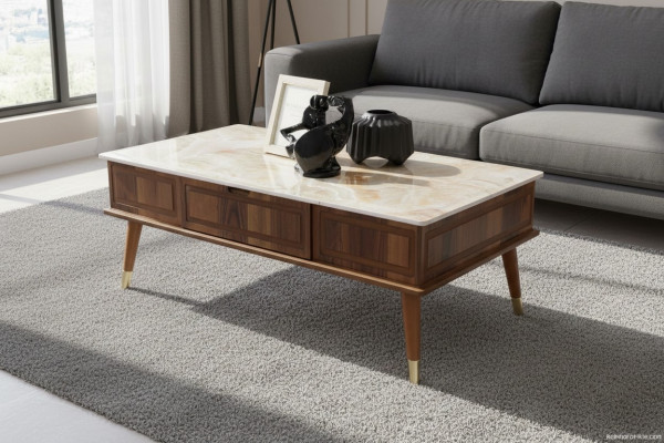 Ontwerp Salontafel Woonkamer Steenoptiek Tafel Bijzettafel Tafels 160x68cm