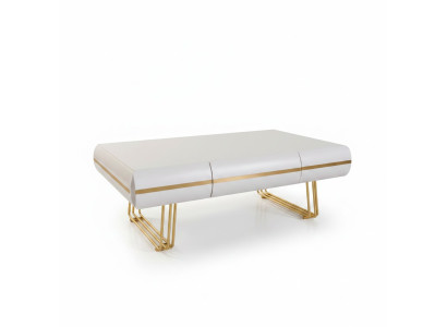 Salontafel Bijzettafel Woonkamertafel Moderne Tafels Wit Goud