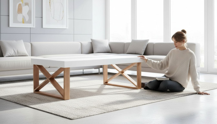 Salontafel Koffietafel Woonkamer Wit Luxe Salontafels Ontwerp Houten Tafels