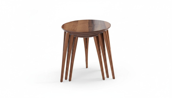 Bijzettafels Bloemenstandaard Houten tafels Set Bijzettafel Tafel Salontafel 3-delig.
