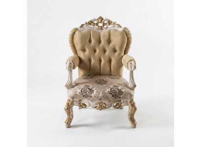 Klassieke fauteuil Eenpersoons Troon Barok Rococo Woonkamer Armstoel
