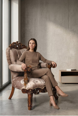 Fauteuil Troon Stoel Bank Barok Stoelen Meubels Inrichting Fluweel Goud