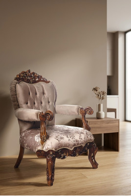 Fauteuil Troon Stoel Bank Barok Stoelen Meubels Inrichting Fluweel Goud