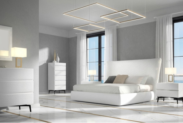 Bettrahmen Meubelontwerp Tweepersoonsbed Luxe Slaapkamer Houten Kunstlederen Bed Nieuw