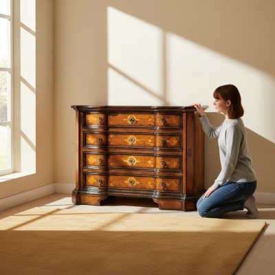 Italië Landhuis Zijdeboard Kast Luxe Commodes Kast Planken Meubels Houten Kast