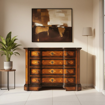 Italië Landhuis Zijdeboard Kast Luxe Commodes Kast Planken Meubels Houten Kast