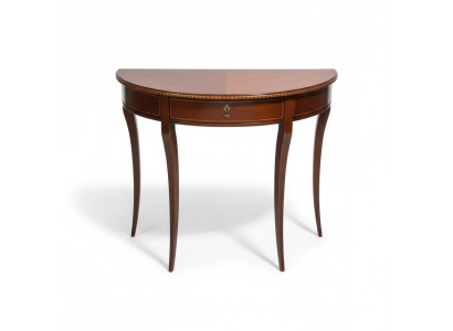half ronde console houten consoles telefoontafel gang bijzettafels massief hout