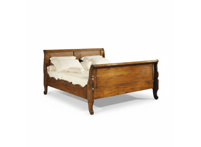 Bedden Bed Dubbel Bed Slaapkamer Hout Bekleed Bruin Dubbele Bedden Nieuw