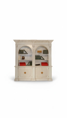 Woonkamer boekenkast bibliotheek plank boeken kasten dressoir massief hout