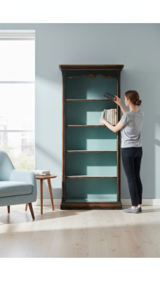 Rek kast boekenkast voor kantoor boekenrek bruine hoge kast echt hout nieuw
