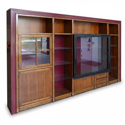 Inbouwkast Plank Vitrine xxl Kasten Wandmeubel Glazen kast Aanbouw Wand Hout