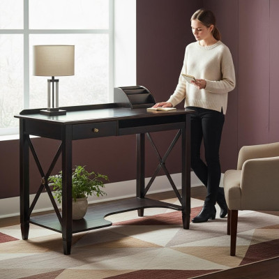 Schrijftafel Hout Kantoor Schrijftafels Meubels Tafel Kantoor Computer Landhuis Echt hout
