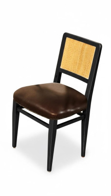 Eetkamerstoel Luxe Art Deco stoelen Lederen design houten stoel Italiaanse meubels.