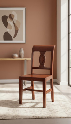Eetkamer houten designstoel luxe fauteuil bruin stoelen 1x fauteuil meubels nieuw
