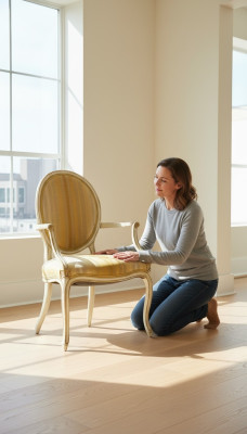 Stoel Stoelen Luxe Design Fauteuil Hout Bekleding Art deco Eetkamermeubels Hout
