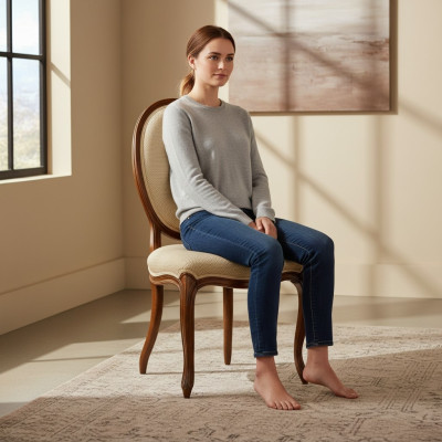 Eetkamerstoel bruin Luxe klassieke houten stoelen Italiaanse meubels Nieuw