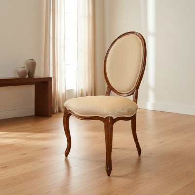 Eetkamerstoel bruin Luxe klassieke houten stoelen Italiaanse meubels Nieuw