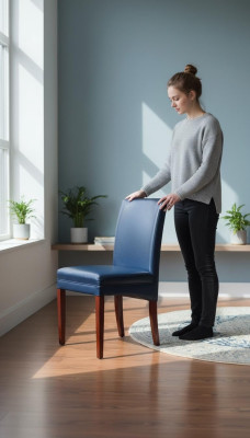 Landhuis fauteuil stoel 1x eetkamer echt hout lounge zitkussen hout Nieuw x