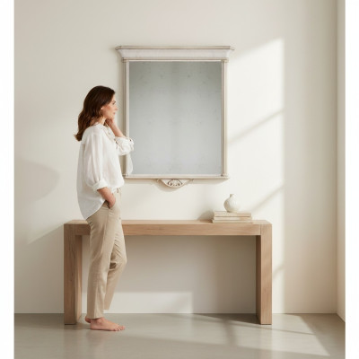 Klassieke spiegel lijst Beige wandspiegel Italiaanse stijl meubels