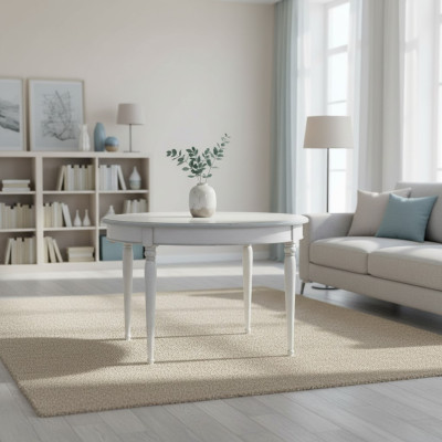 Ronde eettafel Eetkamer Tafels Meubels Inrichting Houten tafel Wit Italië