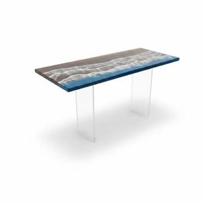 Moderne eettafel epoxy meubels designer tafel epoxyhars tafels 121x51cm