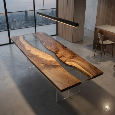 Ontwerp Tafel Moderne Zee Rivier Meubels Tafels Eettafel Tafels Epoxyhars Oceaan
