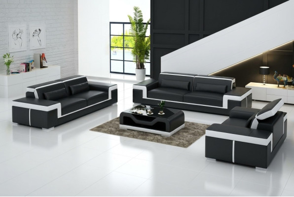 Bankstel 3+3 zits leren bank bankstel bankstel