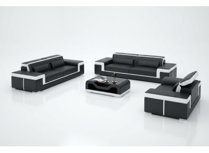 Bankstel 3+3 zits leren bank bankstel bankstel