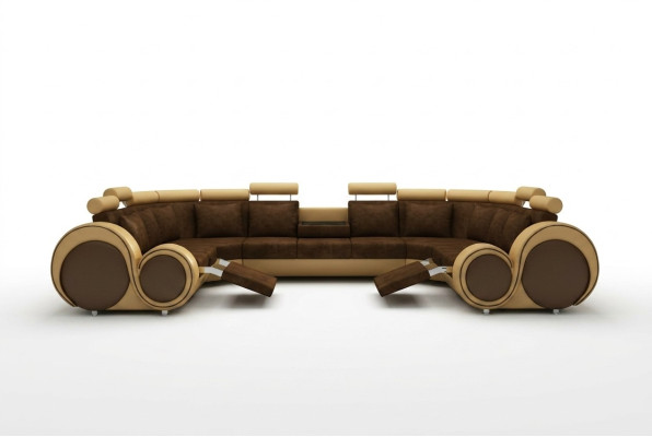 Stof Textiel Bank Textielbank met USB Hoekbank Bank Woonlandschap XXL Relax Nieuw
