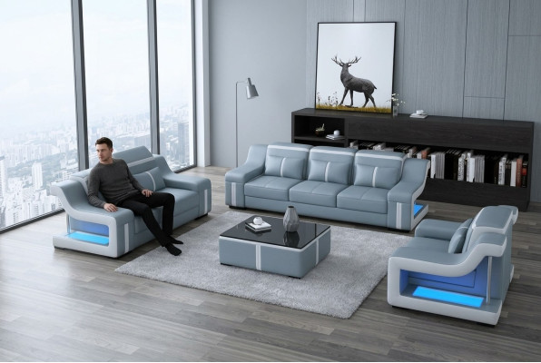 Ontwerp bankstel met USB-set Woonkamerset 3+2+1 + salontafel Modern