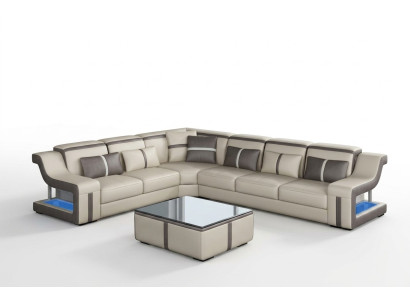 XXL Hoekbank Bank met USB-hoek Woonkamerbank Bank Tafel Beklede Stoel Leder  XXL Hoekbank Bank met USB-hoek Woonkamerbank Bank Tafel Beklede Stoel Leer
