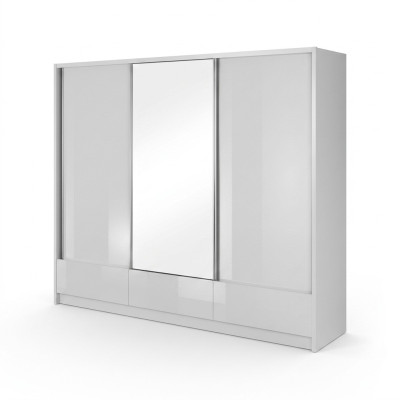 Grote zweefdeurkledingkast voor grote slaapkamers van 250 cm.