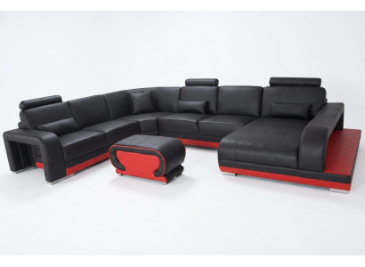 Bank Hoekbank Ontwerp Bekleed Hoekbank Woonlandschap Hoekbank Bankstel U-vorm + USB