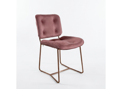 Roze fauteuil ontwerp stoel met één zitplaats gestoffeerde metalen stoel.