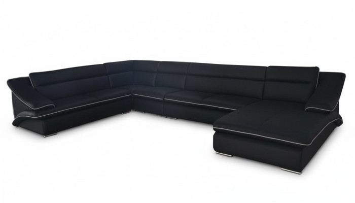 Sofa Hoekbank Ontwerp Bekleed Hoekbank Hoekbank Bank U-vorm Woonlandschap +USB