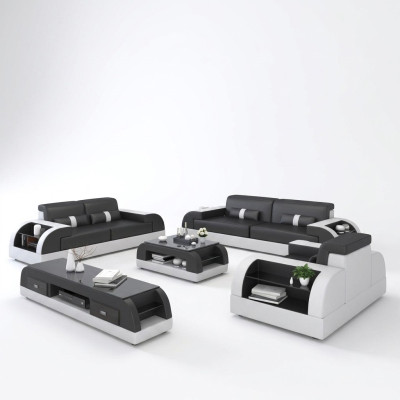 Bankstel Salonset 3+3 Zits Sets Lederen Bankstellen Bekleding Driepersoons Nieuw
