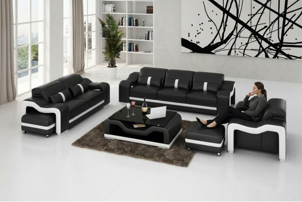 Sofa set Moderne bank bank zitplaatsen 3+1+1 compleet set Nieuw woonkamer