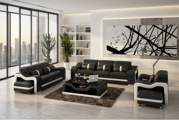 Sofa set Moderne bank bank zitplaatsen 3+1+1 compleet set Nieuw woonkamer
