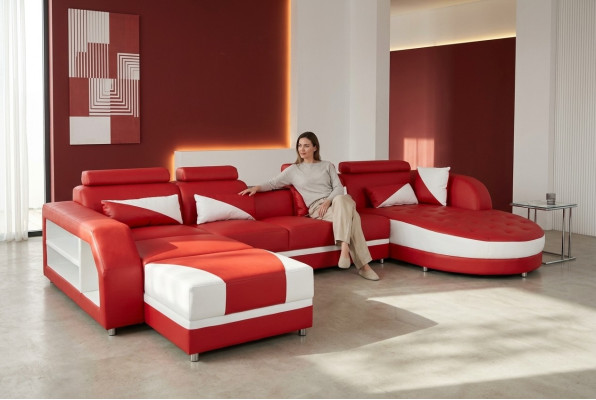 Bank hoekbank ontwerp bekleding hoekbank hoekbank woonlandschap bank U-vorm +USB