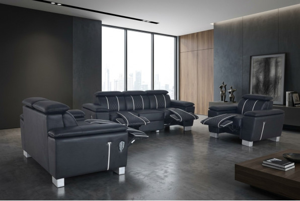 Sofaset leren bankstel bank ontwerp bank stoffering compleet set 3+2+1 met USB