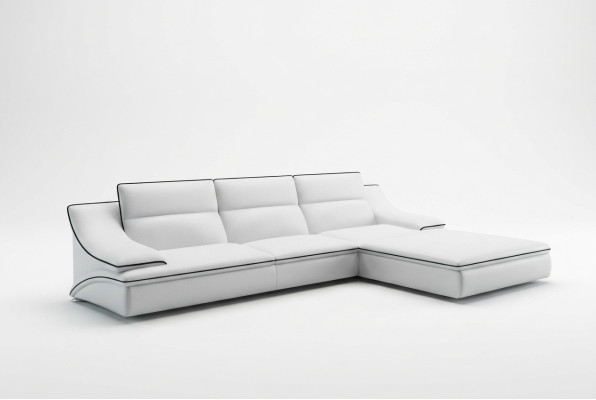 Leren bank met USB, hoekbank hoekbank zitgroep Design Modern Sofa A1160C