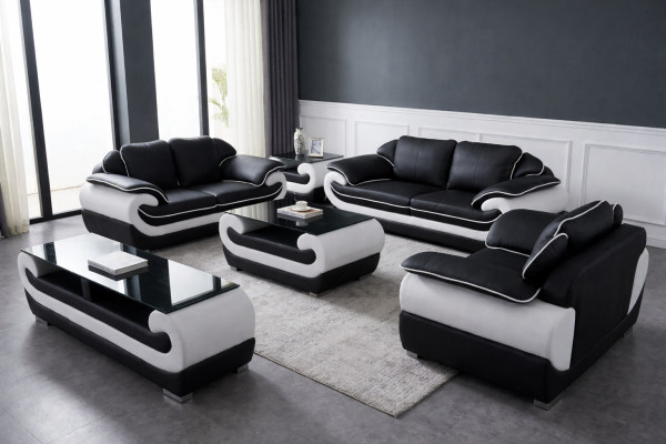 Bankstelsel 5-delig RTV bank tafel 321 zitgroep Moderne stoelen Bank + USB
