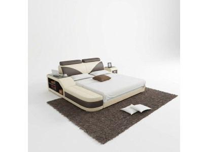 Waterbed Hotel Double Bed Complete Leather Bed, Bed Upholstered Water + USB