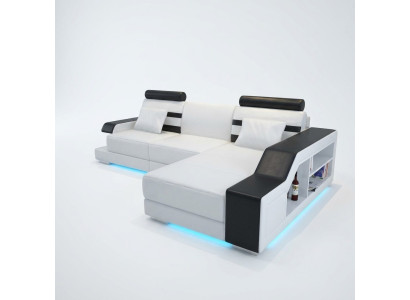 Ledersofa Bank Woonlandschap Hoekbank Hoekbank Set Ontwerp Moderne Bankstel L6016E