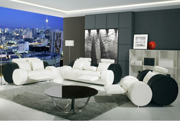 LEDEREN BANKSTEL LEDEREN BANKSTEL COMBINATIE 3+2+1 ZITS BANKSTEL DESIGNER BANK NIEUW