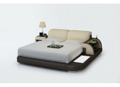 Tweepersoons waterbed hotelbedden compleet leren bed, bed gestoffeerd water + USB