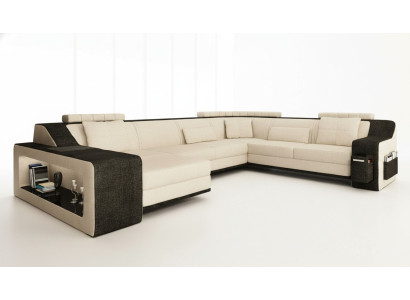 Moderne woonkamer stoffen hoekbank bank bank hoekset textielbanken +USB.